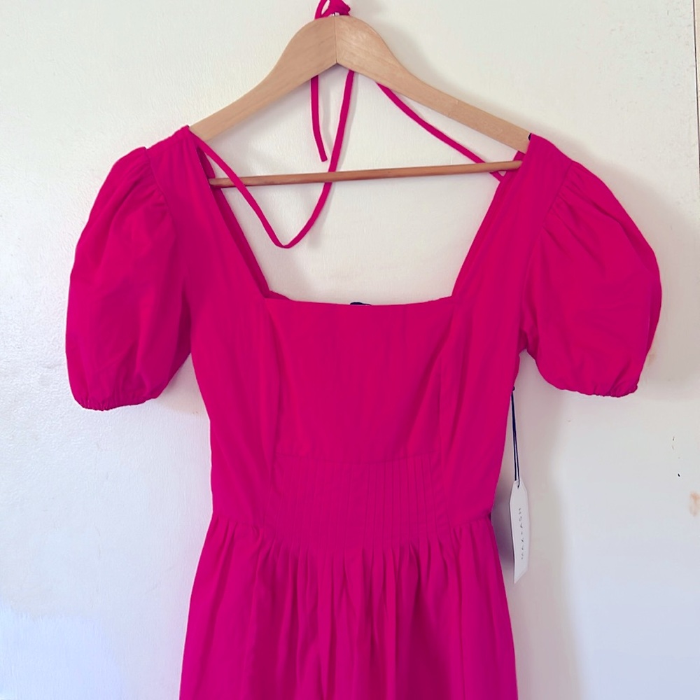 Hot pink mini dress